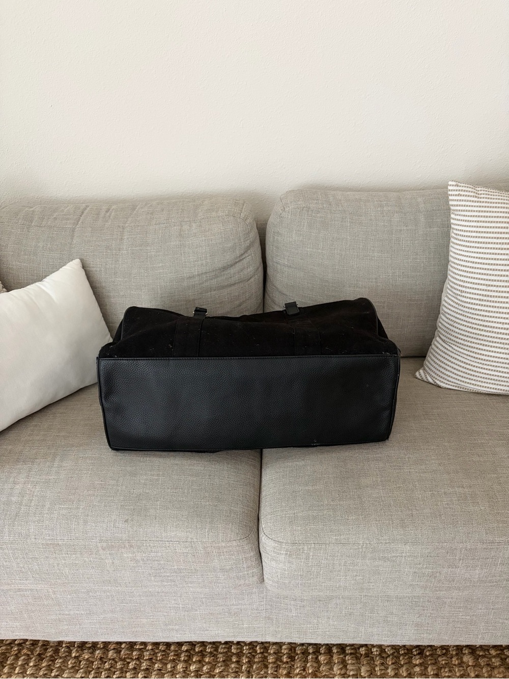 Polo by Ralph Lauren Black Canvas Duffel with White Polo Player Logo - Picture 4 of 5